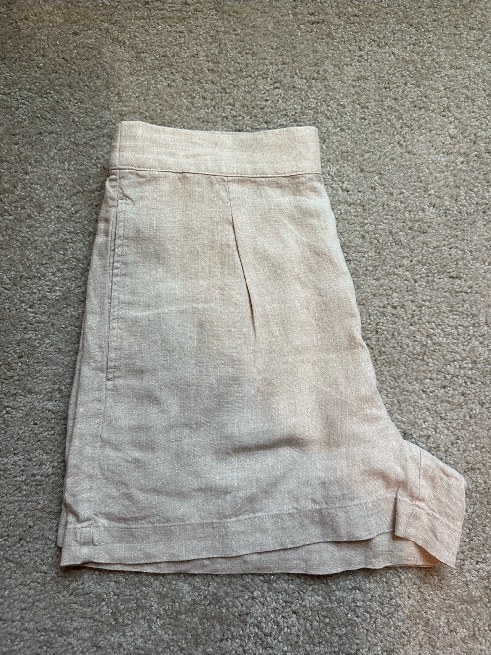 Madewell Beige/Cream Linen-Blend shorts